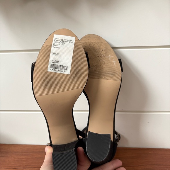 New Madden Girl Beella Women’s Heeled Black Suede Sandals Shoes 6.5 Fancy Party - Picture 8 of 8